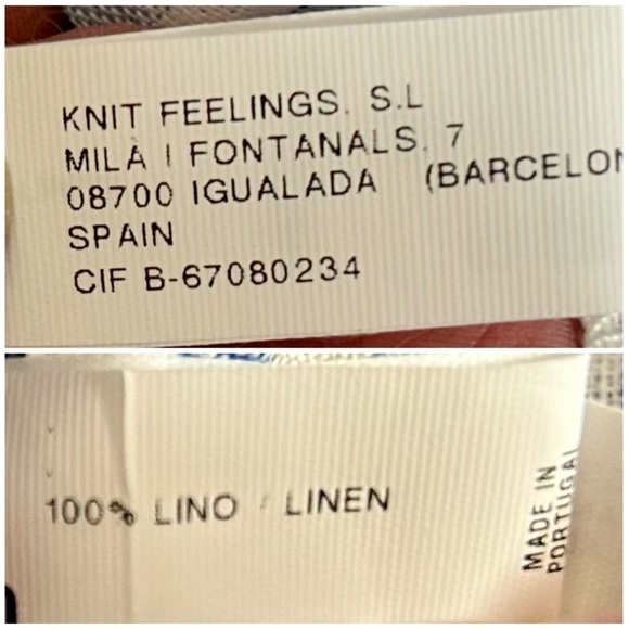 NWT Sita Murt Linen Blue & White Striped Midi Pull-On Skirt w/ Drawstring 8 (40) - Picture 11 of 15